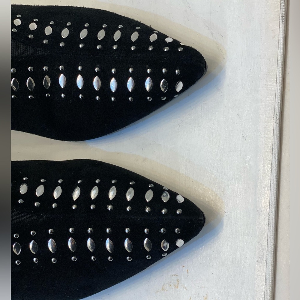 VANELI ZOEY Black Suede Studded ankles boots size 9M excellent condition perfect - Picture 3 of 12
